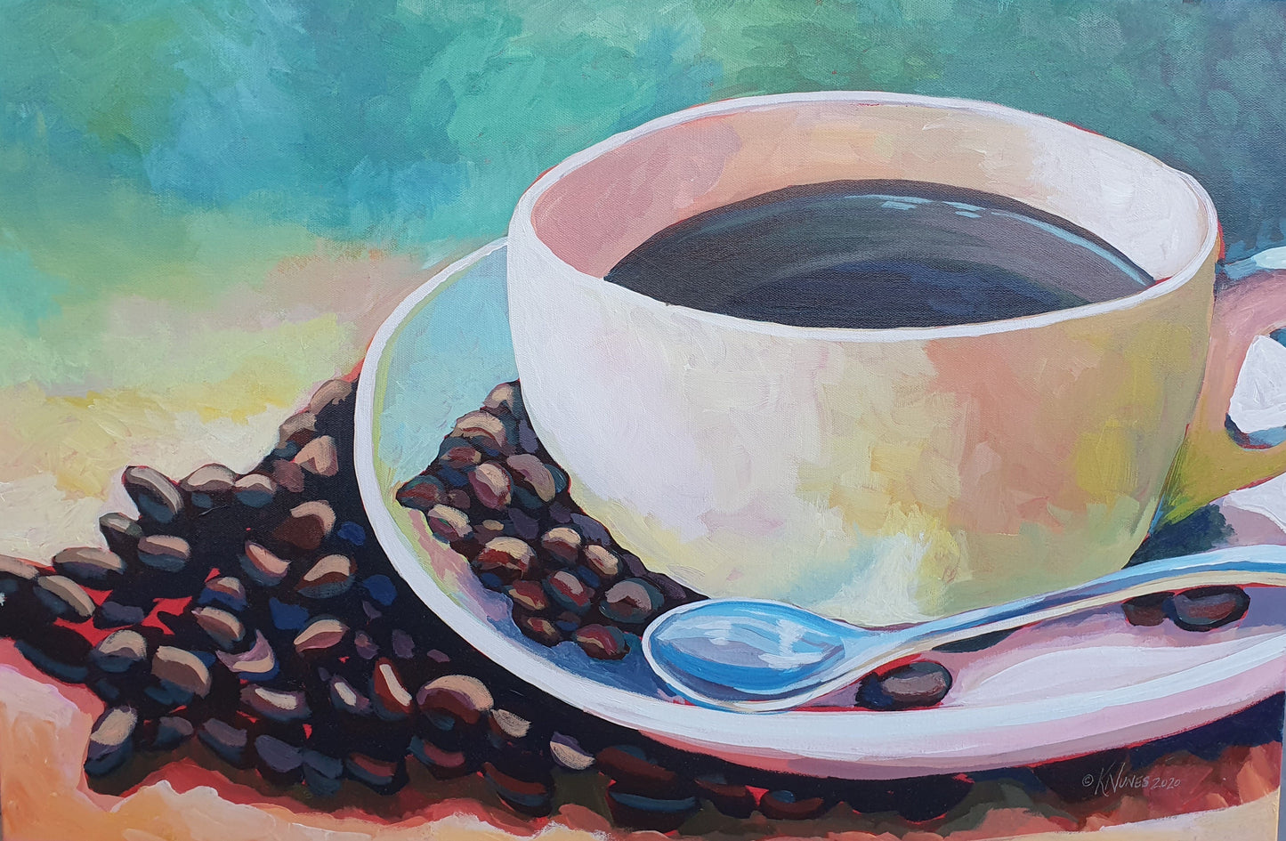 "Coffee-N-Beans" 20"x30" Canvas Print