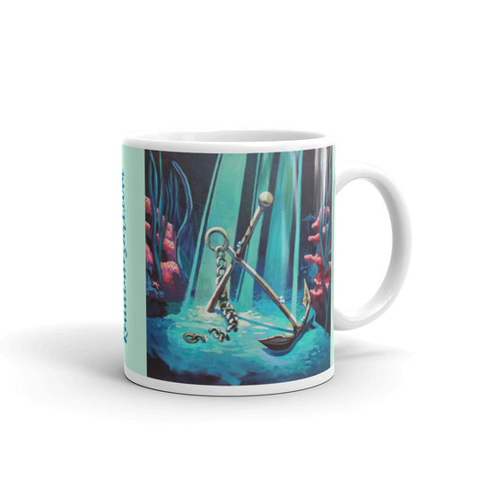 White glossy mug