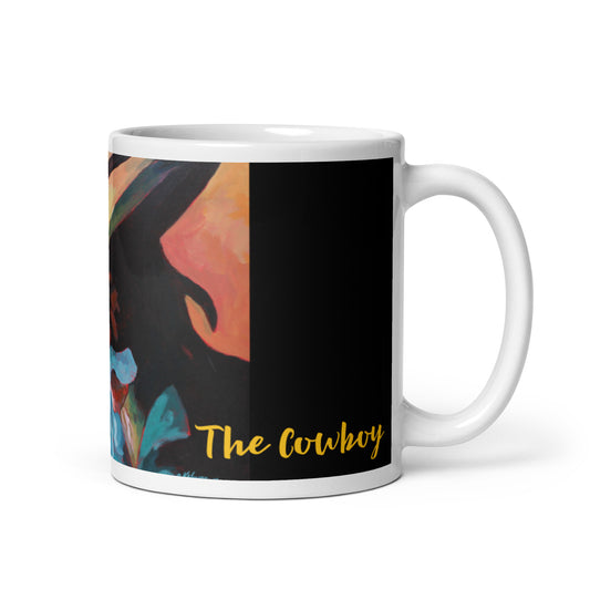 White glossy mug