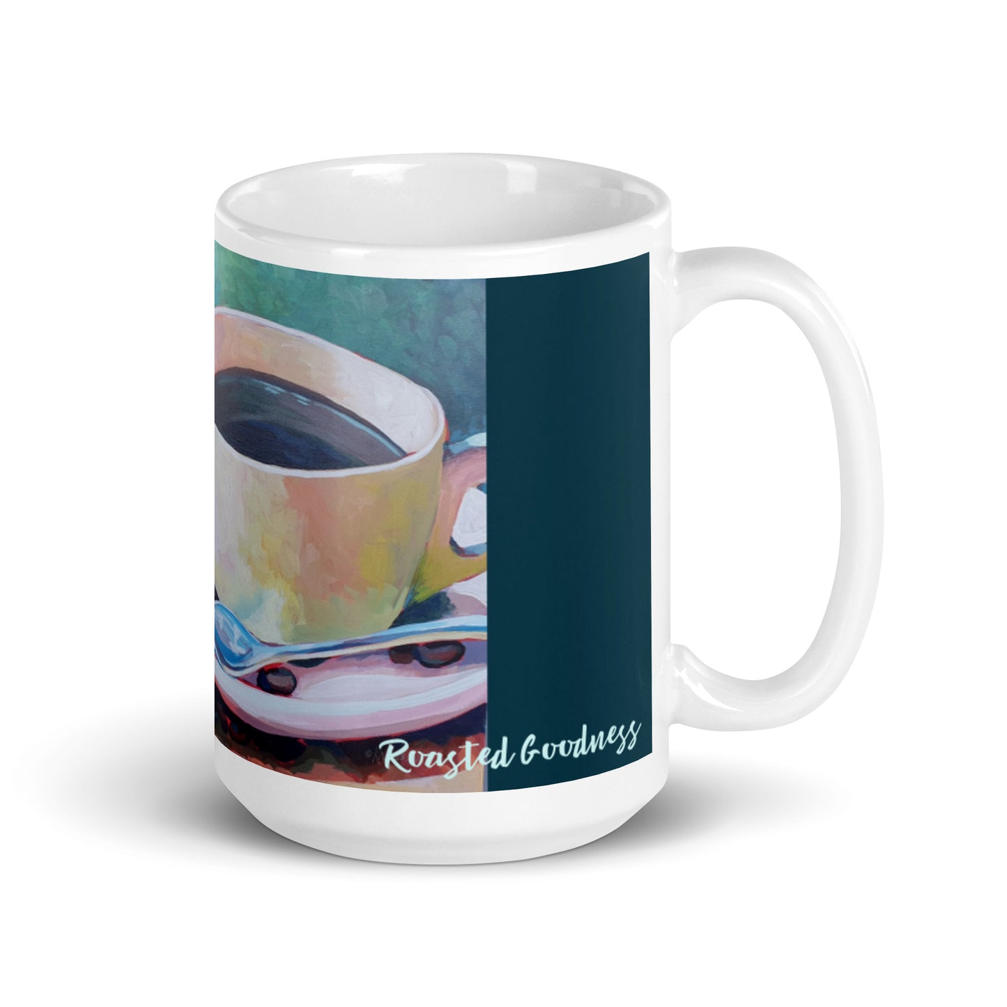 White glossy mug