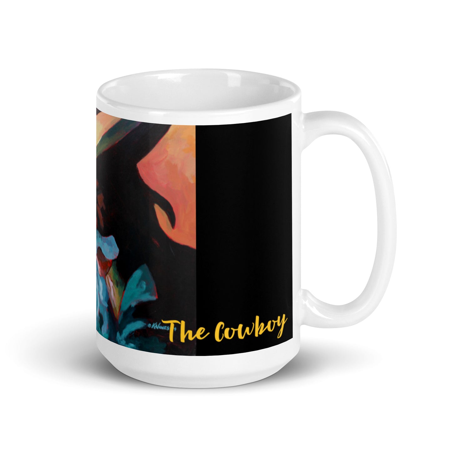 White glossy mug
